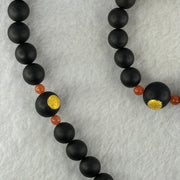 Very Very Good Grade Opaque Natural Dark Matt Black Amber Beads Jewelry Set Total Weight 42.60g Bracelet 16.5cm 10.1mm 17 Beads 13.6mm 1 Bead, Necklace 10.5mm 43 Beads 12.5mm 1 Bead - Huangs Jadeite and Jewelry Pte Ltd
