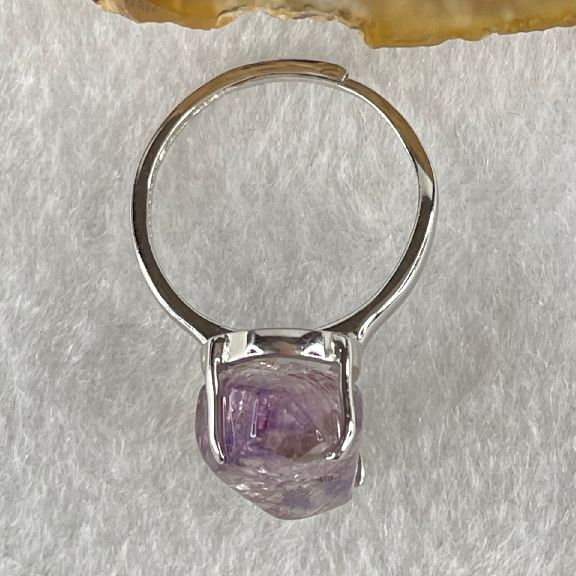 Natural Super 7 in S925 Sliver Ring (Adjustable Size) 4.25g 17.2 by 10.6 by 7.8mm - Huangs Jadeite and Jewelry Pte Ltd