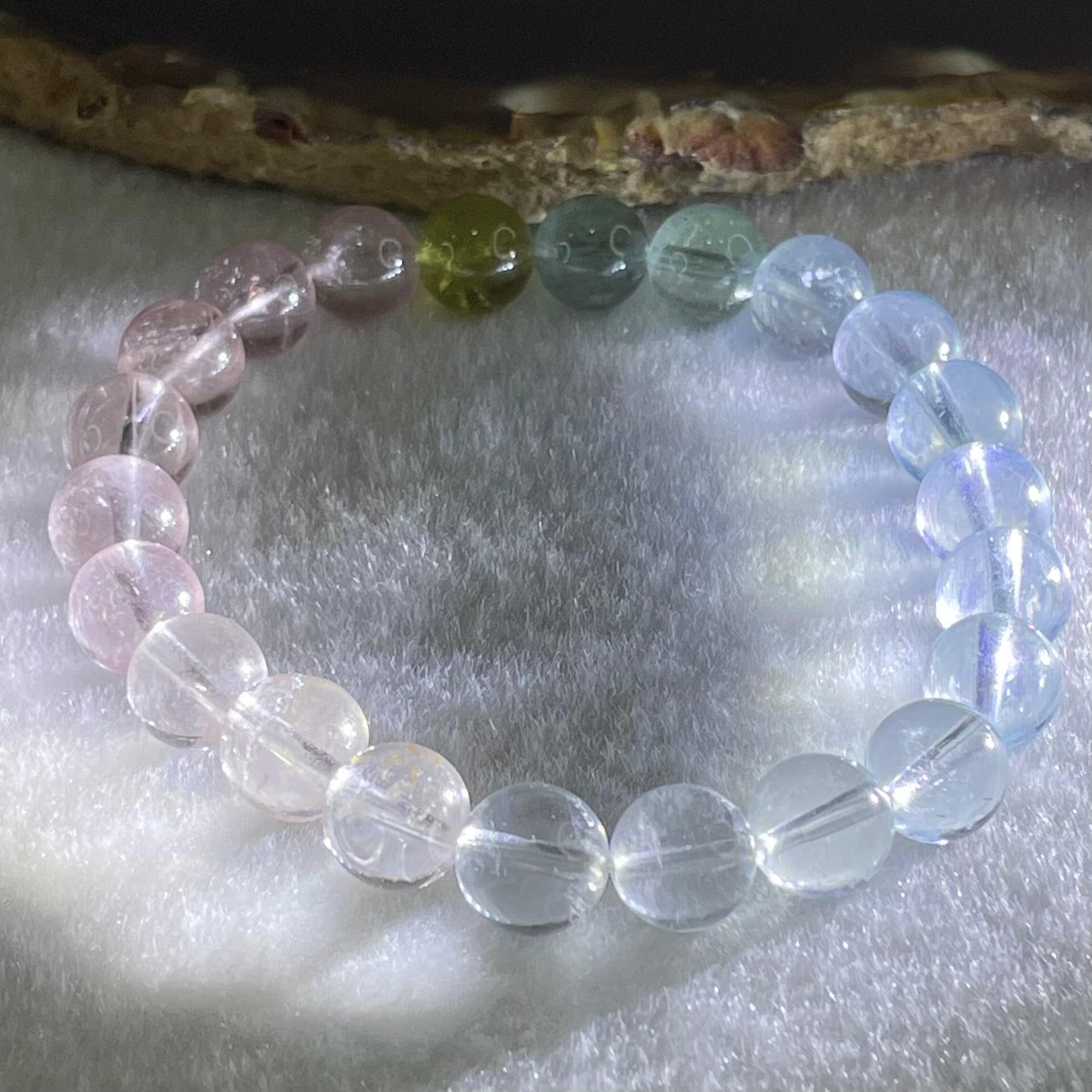 Very Very High Grade Transparent Natural Morganite Beryl Beads Bracelet 19.91g 16cm 8.8mm 22 Beads - Huangs Jadeite and Jewelry Pte Ltd