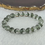 Very Good Grade Natural Green Phantom Quartz Beads Bracelet 28.83.g 17.5cm 10.3mm 20 Beads - Huangs Jadeite and Jewelry Pte Ltd