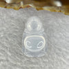 Type A Icy White Jadeite Milo Buddha 5.57g 29.7 by 19.2 by 7.2 mm - Huangs Jadeite and Jewelry Pte Ltd