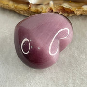 Natural Purple Cats Eye Glass Mini Heart Shape Display 17.43g 30.1 by 25.3 by 16.5mm - Huangs Jadeite and Jewelry Pte Ltd