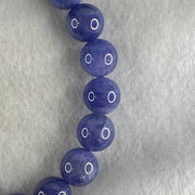 Good Grade Natural Blue Tanzanite Beads Bracelet 39.53g 16.5cm 10.8mm 19 Beads - Huangs Jadeite and Jewelry Pte Ltd