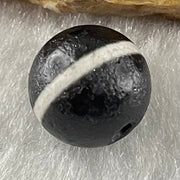 Natural Powerful Tibetan Old Oily Agate 1 Lines Dzi Bead Heavenly Master (Tian Zhu) 1.44g 9.9 by 10.3mm - Huangs Jadeite and Jewelry Pte Ltd