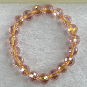Pink Faceted Crystals Beads Bracelet 20.43g 14.5cm 9.9mm 19 Beads - Huangs Jadeite and Jewelry Pte Ltd