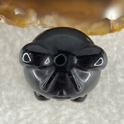Black Obsidian Labubu Charm Display 15.25g 29.0 by 21.9 by 19.4mm - Huangs Jadeite and Jewelry Pte Ltd