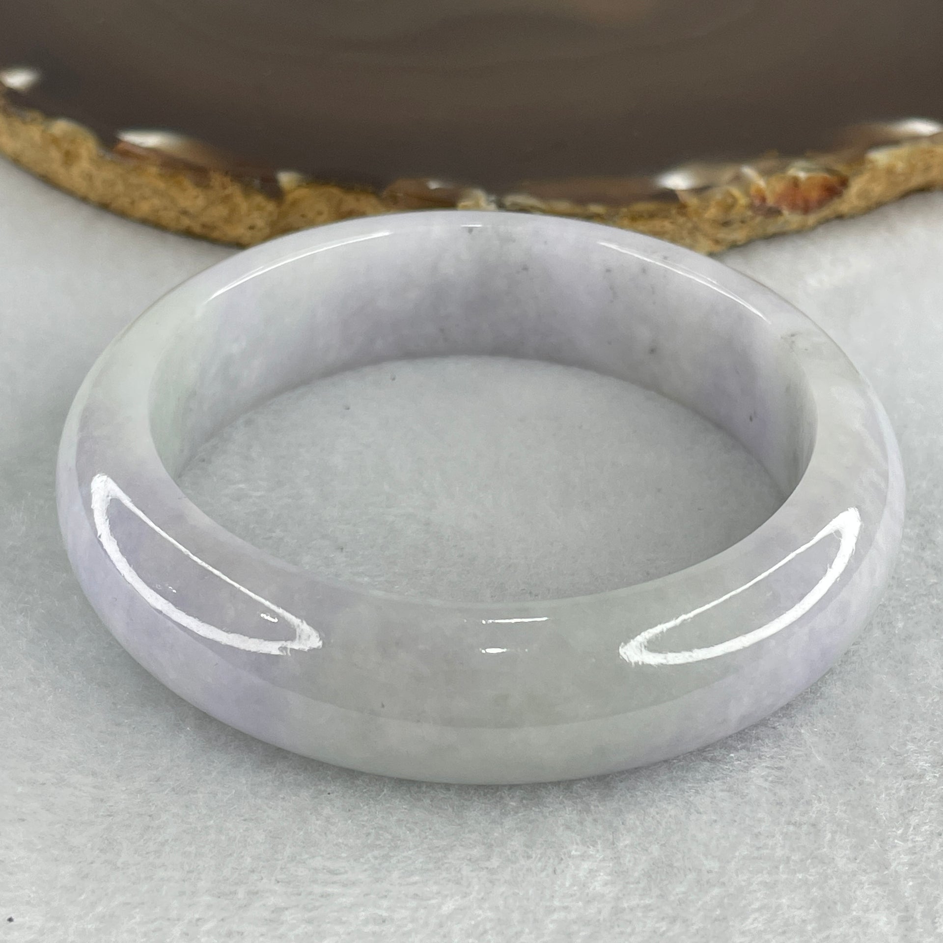 Certified-Natural-Type-A-Light-Lavender-with-Green-Patches-Jadeite-Bangle-78.913g-Internal-Diameter-57.4mm-15.7-by-9.1mm-(Close-to-Perfect)