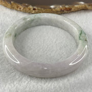 Type A Lavender with Green Piao Hua Jadeite Bangle 57.93g Internal Diameter 56.4mm 11.8 by 9.0mm (Slight External Roughs and Significant Internal Lines) - Huangs Jadeite and Jewelry Pte Ltd