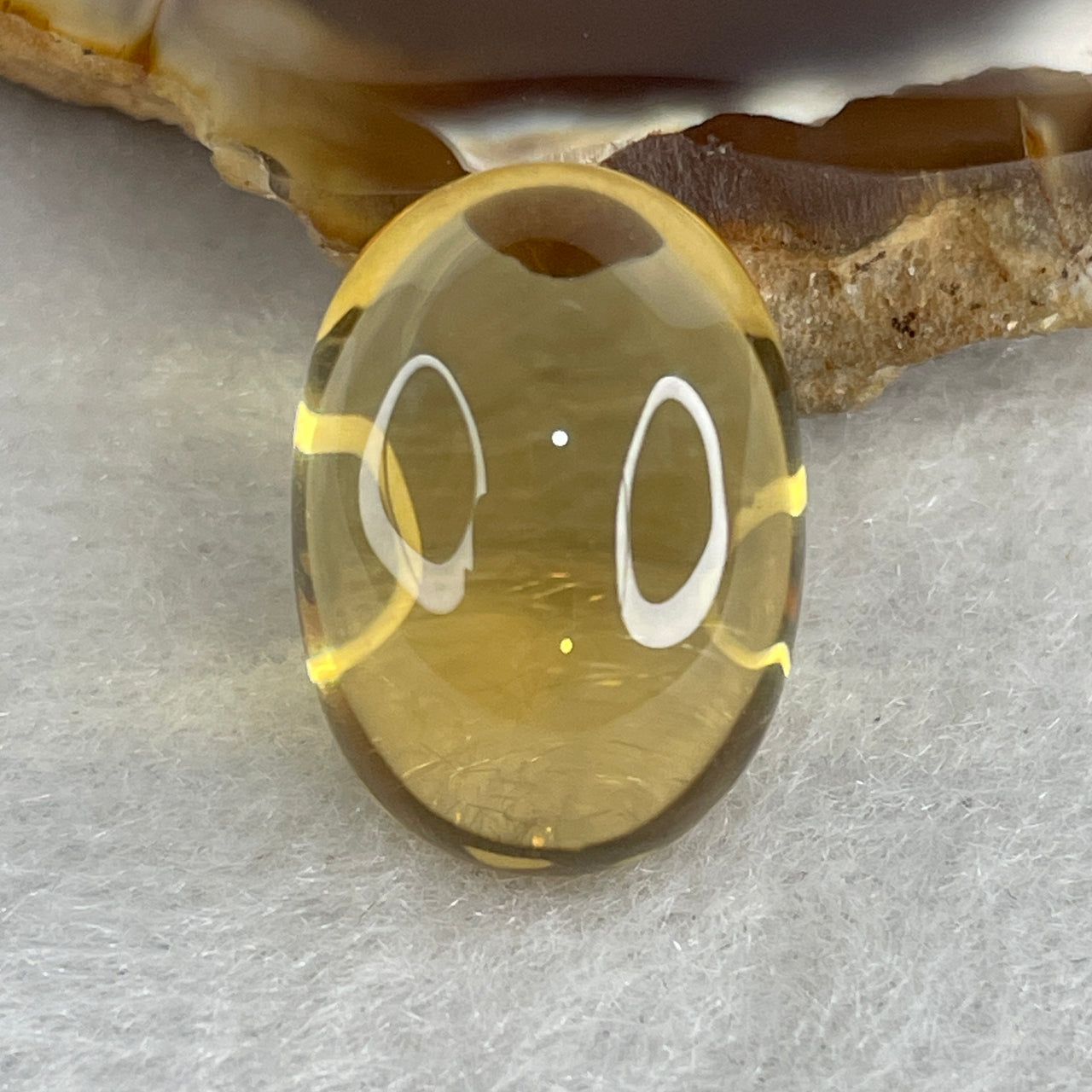 Certified Natural Yellow Citrine Loose Cabochon Stone | Massive 17.60 Carat Investment Grade | Flawless 18.0x13.0x10.2mm Oval "Solar Fire" High-Dome Custom Jewelry Setting Gemstone
