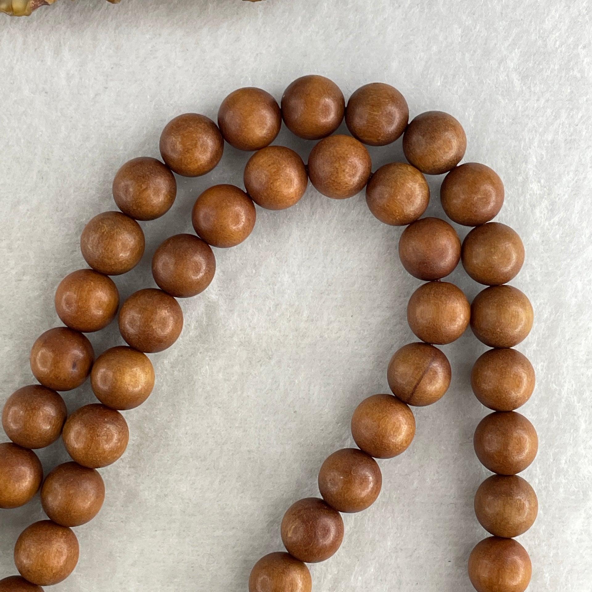 Certified Natural Sandalwood Beads Necklace 61.50g 118cm 10.1mm 108Beads - Huangs Jadeite and Jewelry Pte Ltd