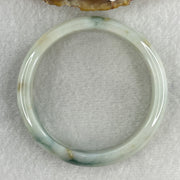 Type A Natural Light Green with Dark Green and Yellow Piao Hua Jadeite Bangle 47.89g Inner Diameter 58.3mm 12.8 by 7.6mm (Very Slight External Line) - Huangs Jadeite and Jewelry Pte Ltd