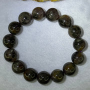 Natural Black Auralite 23 Bracelet 天然黑激光23手链 62.75g 19cm 14.8mm 15 Beads - Huangs Jadeite and Jewelry Pte Ltd