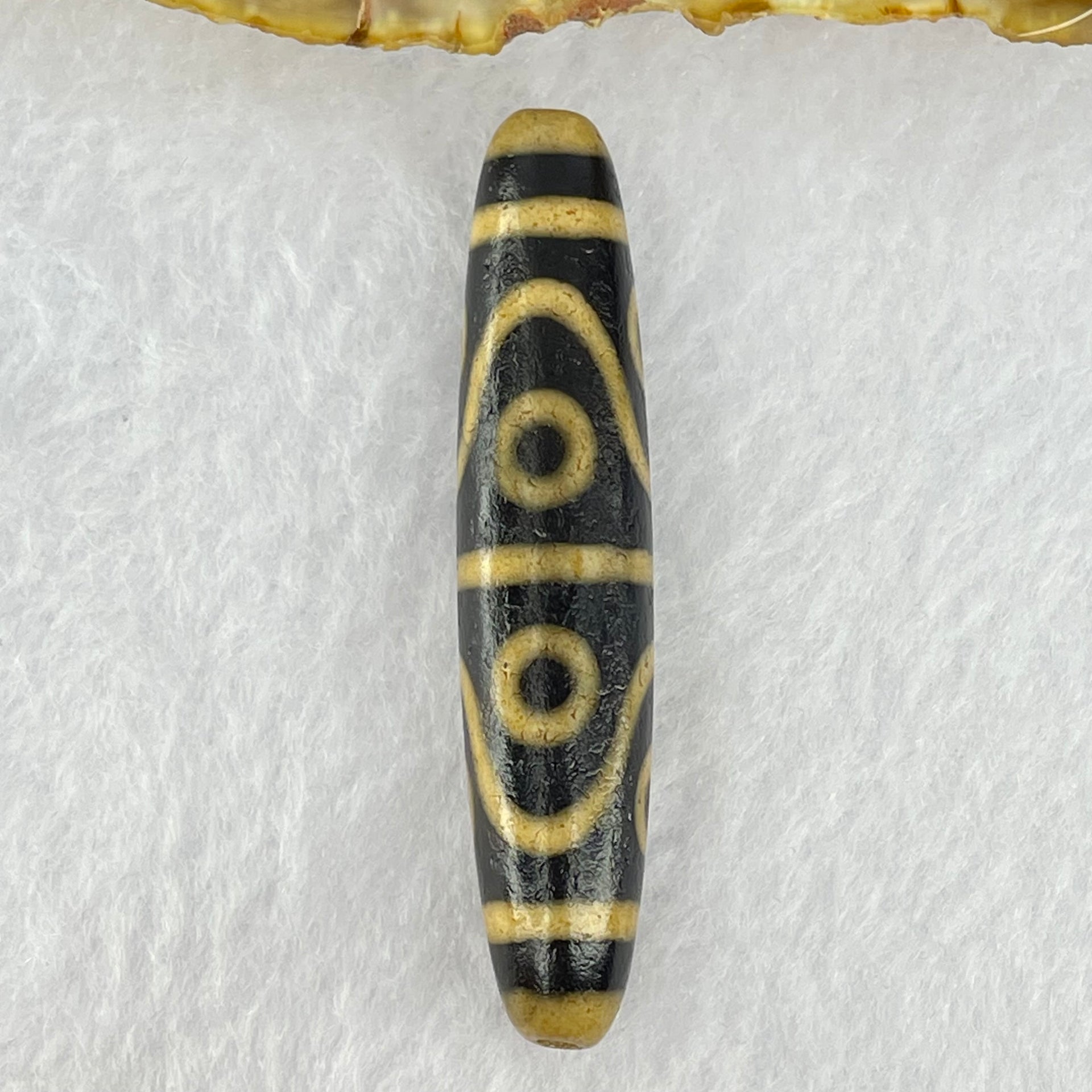 Natural Powerful Tibetan Old Oily Agate 8 Eyes Dzi Bead Heavenly Master (Tian Zhu) 八眼天诛 12.04g 57.2 by 11.9mm - Huangs Jadeite and Jewelry Pte Ltd