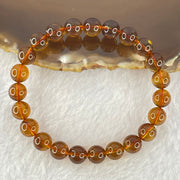 Natural Purple Honey Amber Beads Bracelet 天然紫蜜琥珀手链 6.00g 15cm 7.9mm 23 Beads - Huangs Jadeite and Jewelry Pte Ltd