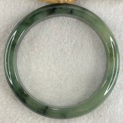 Type A Dark Blueish Green Jadeite Bangle 43.96g Internal Diameter 55.8mm 11.0 by 7.4mm (Close to Perfect) - Huangs Jadeite and Jewelry Pte Ltd