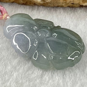 Type A Semi Icy Blueish Green with Lavender Lotus Flower Jadeite Flower Pendant 5.44g 27.3 by 17.5 by 7.9mm - Huangs Jadeite and Jewelry Pte Ltd