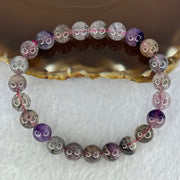 Natural Super 7 Beads Bracelet 20.61g 17cm 8.8mm 23 Beads - Huangs Jadeite and Jewelry Pte Ltd