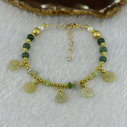 Type A Yellowish Green Donuts 9.6 by 2.6mm 5pcs, Blueish Green, Green and Lavender Jadeite Bracelet 7.26g - Huangs Jadeite and Jewelry Pte Ltd