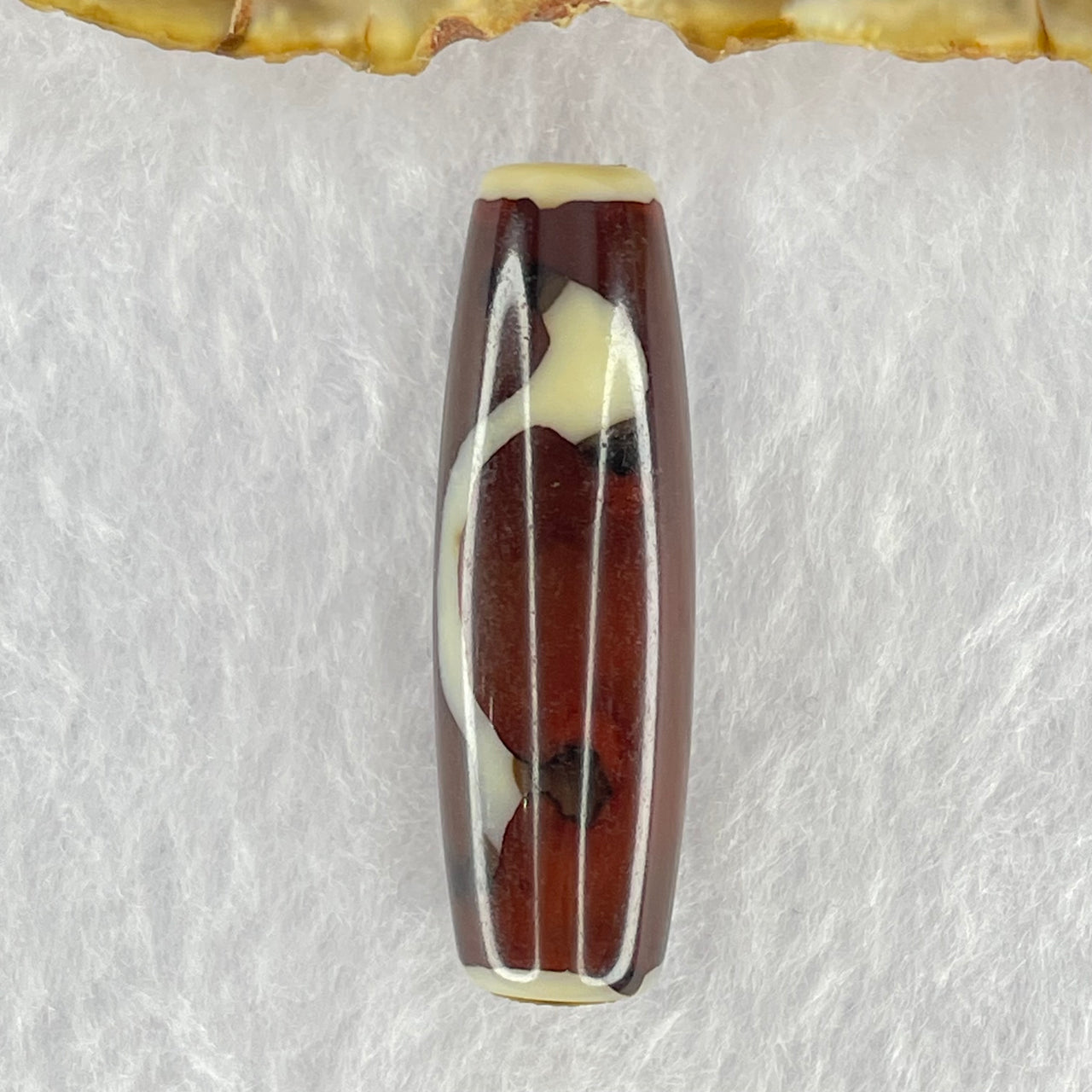 Natural Powerful Tibetan Old Oily Agate Ruyi Dzi Bead Heavenly Master (Tian Zhu) 如意天珠 8.72g 38.2 by 12.1mm - Huangs Jadeite and Jewelry Pte Ltd