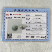 Type A Light Lavender and Wuji Grey Jadeite Ping An Kou Charm/Pendant 2.71g 14.8 by 6.1mm - Huangs Jadeite and Jewelry Pte Ltd