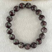 Good Grade Natural Red Phantom Quartz Beads Bracelet 31.20g 16.5cm 10.7mm 19 Beads - Huangs Jadeite and Jewelry Pte Ltd