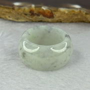 Type A Light Grey with Grey Wuji Piao Hua Jadeite Ring 10.22g 13.3 by 4.4mm US8.5 HK19 - Huangs Jadeite and Jewelry Pte Ltd