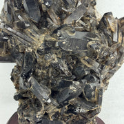 Natural Raw Smoky Quartz Rough Display in Wooden Stand 4,075.9g 180.0 by 127.0 by Height 310.0mm - Huangs Jadeite and Jewelry Pte Ltd