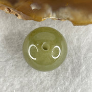 Natural Type A Yellowish Green Jadeite Bead Charm 4.15g 13.9mm - Huangs Jadeite and Jewelry Pte Ltd