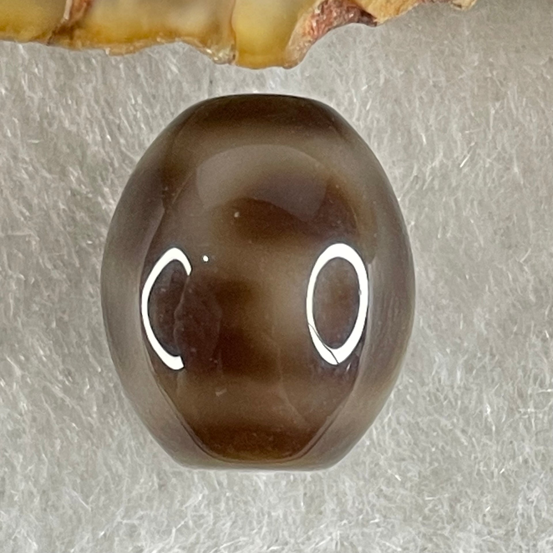 Natural Powerful Tibetan Old Oily Agate 4 Nectar Vessel Dzi Bead Heavenly Master (Tian Zhu) 花蜜容器天珠 2.83g 14.0 by 12.0mm - Huangs Jadeite and Jewelry Pte Ltd