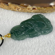 Type A Icy Blueish Green Jadeite Guan Yin Pendant Necklace 7.22g 40.9 by 26.8 by 4.0mm - Huangs Jadeite and Jewelry Pte Ltd