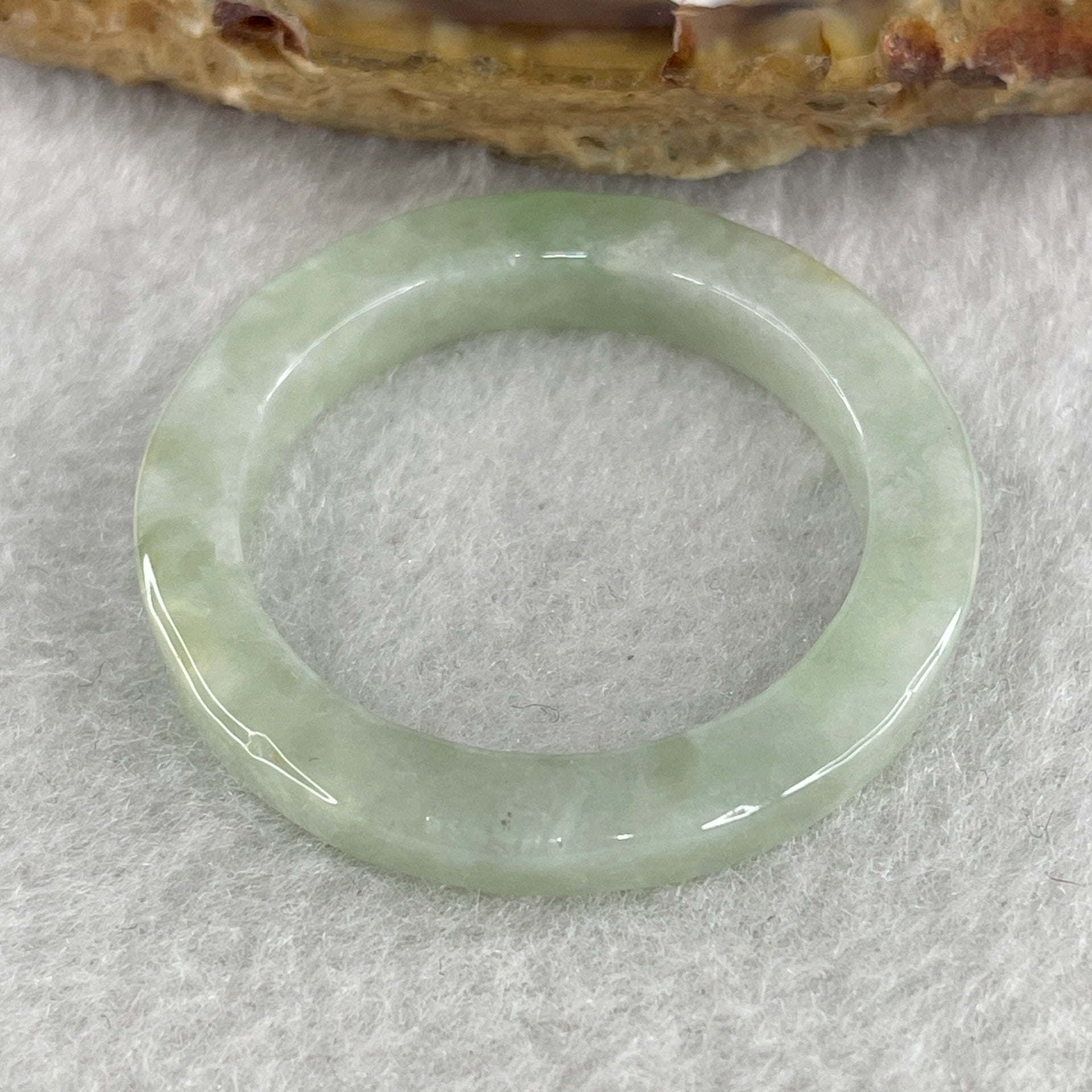 Natural Type A Green Jadeite Ring 5.02g 4.2 by 4.4mm US 15.4 HK 34.9 - Huangs Jadeite and Jewelry Pte Ltd