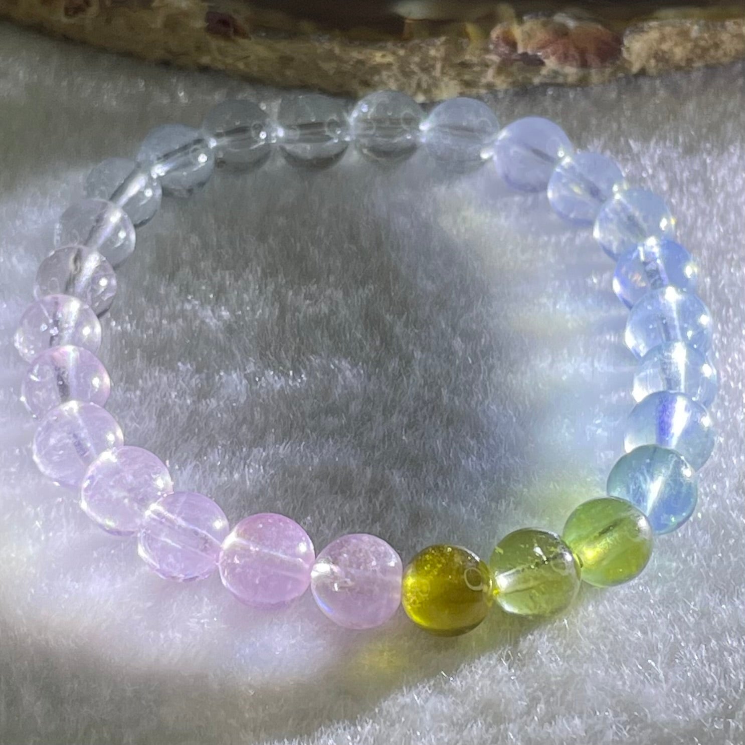 Very Very High Grade Transparent Natural Morganite Beryl Beads Bracelet 13.27g 15.5cm 7.3mm 26 Beads - Huangs Jadeite and Jewelry Pte Ltd