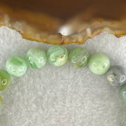 Natural Green Serpentine Beads Bracelet 21.40g 16.5cm 8.7mm 23Beads - Huangs Jadeite and Jewelry Pte Ltd