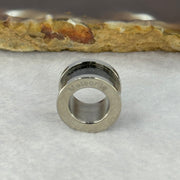 14.0mm Meteorite in Titanium Pendent / Charm (Black Color) 3.30g 9.0 by 14.5mm - Huangs Jadeite and Jewelry Pte Ltd