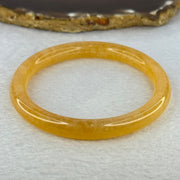 Transparent Orangey Yellow Quartzite Jade Bangle 天山玉手镯 Internal Diameter 59.4mm 29.90g 8.6 by 8.2mm - Huangs Jadeite and Jewelry Pte Ltd