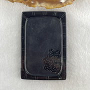 Type A Opaque to Partial Translucent Black Omphacite Jadeite Guan Gong with Dragon Pendant 33.76g 61.3 by 41.6 by 7.2mm - Huangs Jadeite and Jewelry Pte Ltd