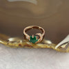 Malachite 7.4 by 7.6 by 1.8 mm (estimated) in 925 RoseGold Silver Ring 1.75g - Huangs Jadeite and Jewelry Pte Ltd