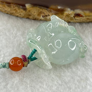 Type A Semi Icy Light Green with Green Spots Deer Pendant 21.16g 22.9 by 26.7 by 14.0mm - Huangs Jadeite and Jewelry Pte Ltd