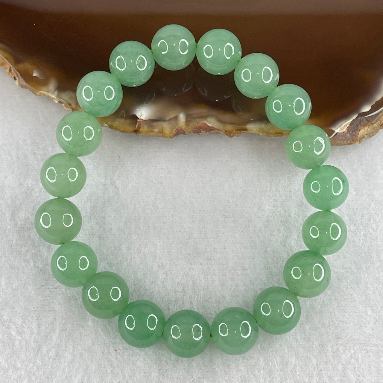 Natural Green Aventurine Balancing Beads Bracelet | Authentic Fuchsite-Quartz Crystal | Ultimate Luck, Abundance & Heart-Chakra Vitality Talisman (19 Beads | 15.5cm Wrist | 26.92g 10.2mm)