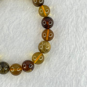 Natural Mixed Color Amber Beads Bracelet 9.41g 15.5cm 9.9mm 19 Beads - Huangs Jadeite and Jewelry Pte Ltd