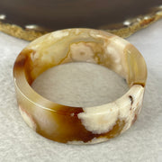 Natural Flower Agate Bangle 55.95g 21.3 by 5.7 mm Internal Diameter 54.1 mm - Huangs Jadeite and Jewelry Pte Ltd