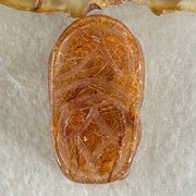 Good Grade Natural Copper Rutilated Quartz Pixiu Pendant Charm 13.90g 29.9 by 17.1 by 15.4mm - Huangs Jadeite and Jewelry Pte Ltd