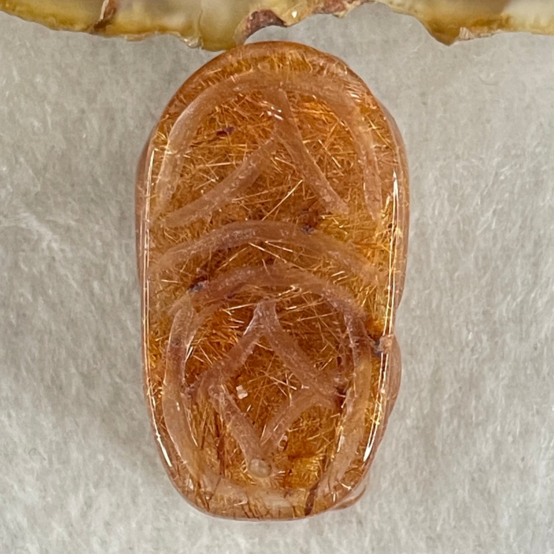 Good Grade Natural Copper Rutilated Quartz Pixiu Pendant Charm 13.90g 29.9 by 17.1 by 15.4mm - Huangs Jadeite and Jewelry Pte Ltd