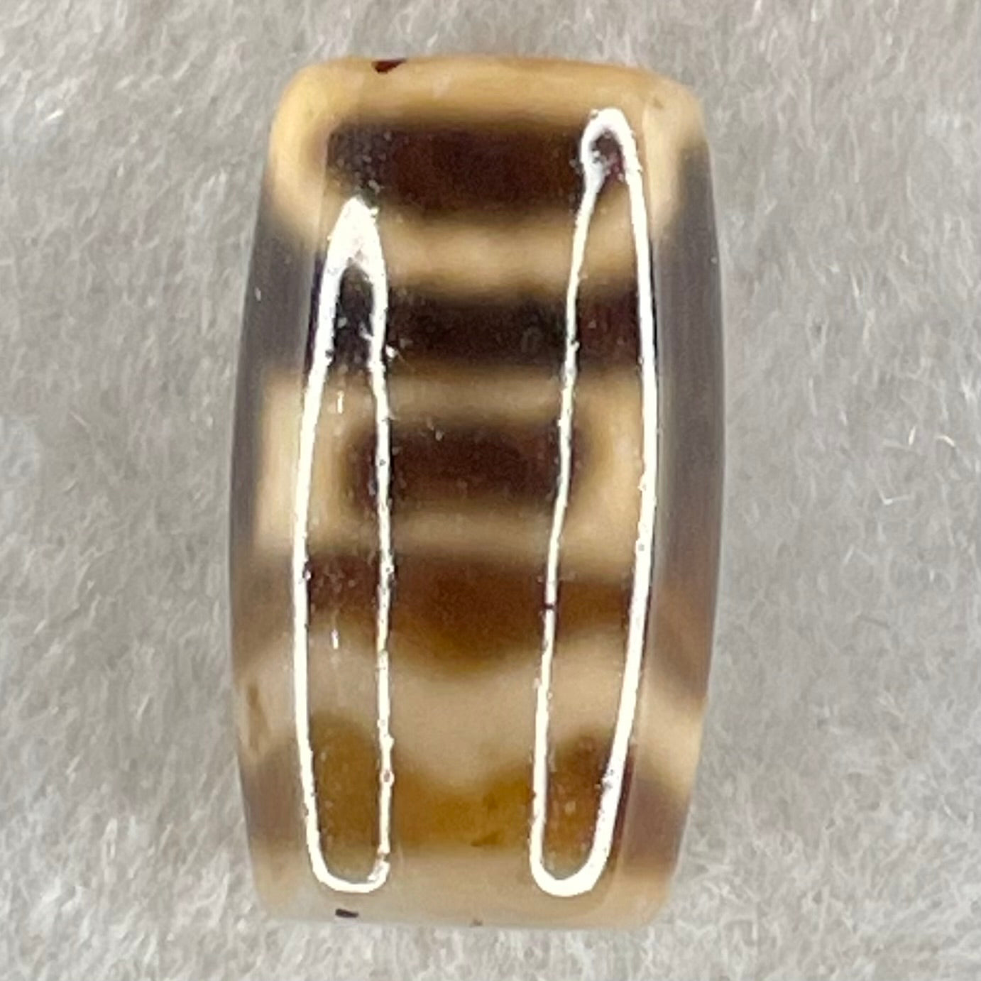 Natural Powerful Tibetan Old Oily Agate Sky Door Serenity 1 Eye Dzi Bead Heavenly Master (Tian Zhu) 一眼天门天诛 4.88g 20.4 by 11.7mm - Huangs Jadeite and Jewelry Pte Ltd