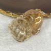 Natural Copper Rutilated Quartz Pixiu Display 85.95g by 56.3 by 30.5 by 30.0mm - Huangs Jadeite and Jewelry Pte Ltd