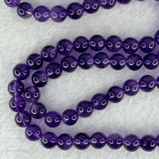 Good Grade Natural Amethyst Necklace 46.46g 52cm 7.7mm 75 Beads - Huangs Jadeite and Jewelry Pte Ltd