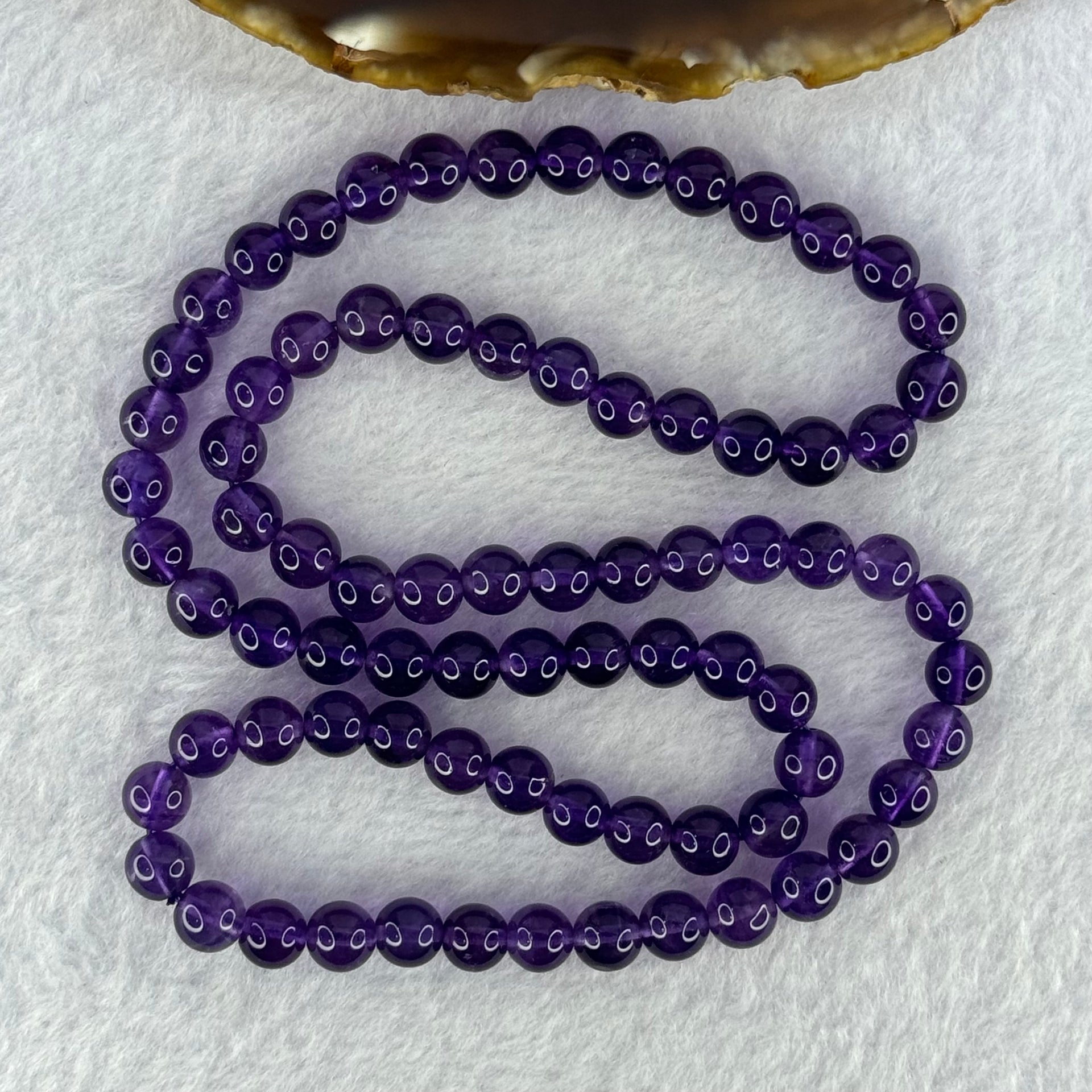 Good Grade Natural Amethyst Necklace 39.39g 52cm 7.2mm 79 Beads - Huangs Jadeite and Jewelry Pte Ltd