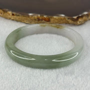 Type A Green and Lavender with Yellowish Brown Patch Bangle 42.15g 10.2 by 7.4 mm Internal Diameter 55.3 mm (Slight Internal Lines) - Huangs Jadeite and Jewelry Pte Ltd