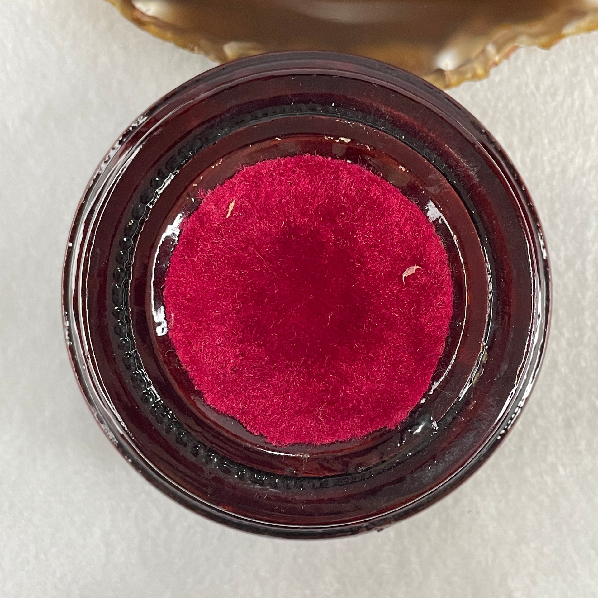 Red Cherry Quartz Sphere Ball with Wooden Stand Display 2,400.3g 125.0 by 170.0mm - Huangs Jadeite and Jewelry Pte Ltd