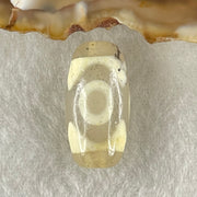 Natural Powerful Tibetan Old Oily Agate 3 Eyes Dzi Bead Heavenly Master (Tian Zhu) 三眼天诛 2.95g 19.7 by 10.2mm - Huangs Jadeite and Jewelry Pte Ltd